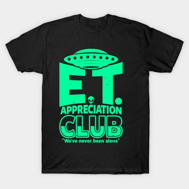 Alien E.T. UFO Believer Club T-Shirt by BoggsNicolas